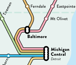 Regional Rail Map snippet